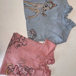 Disney Kids' Blue and Pink Character PJ's Size 12 M